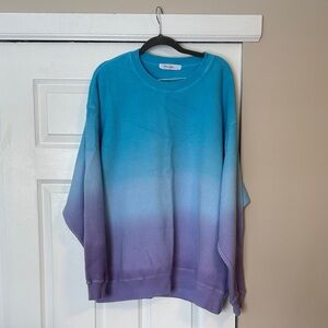 Blue and Purple Ombre Top